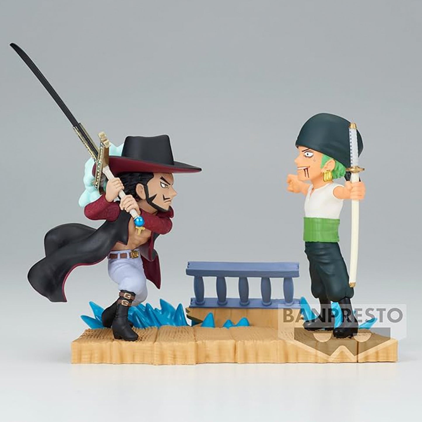 Roronoa Zoro vs Dracule Mihawk Log Stories Figure