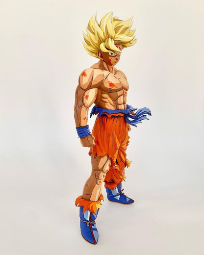 12 In Dragon Ball Z Goku SSJ War Damage Figure Repaint