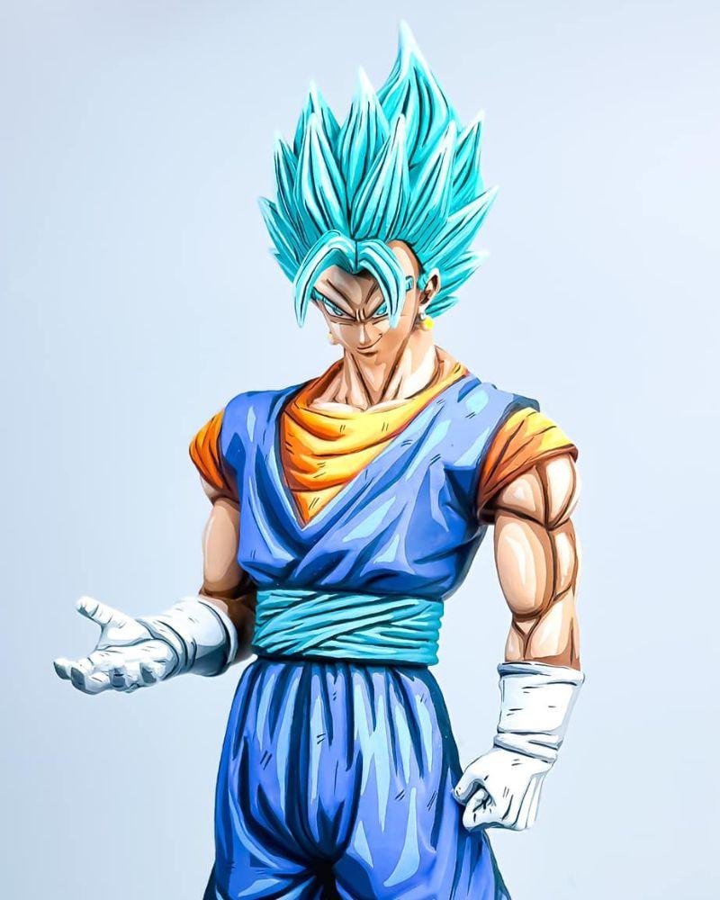 12.6 In Dragon Ball Z Vegito Blue Figure Repaint