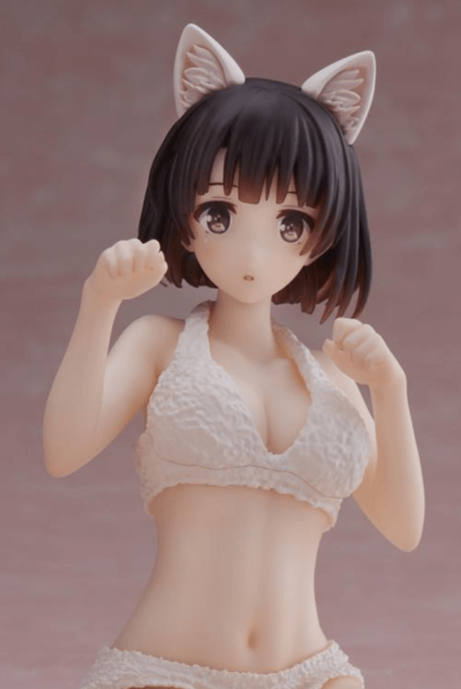 Omnifyr Megumi Kato Cat Ear Figure - Saekano Pajamas PVC Model - Omnifyr