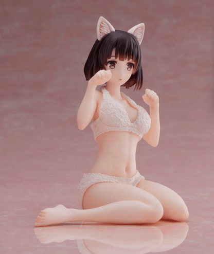 Omnifyr Megumi Kato Cat Ear Figure - Saekano Pajamas PVC Model - Omnifyr